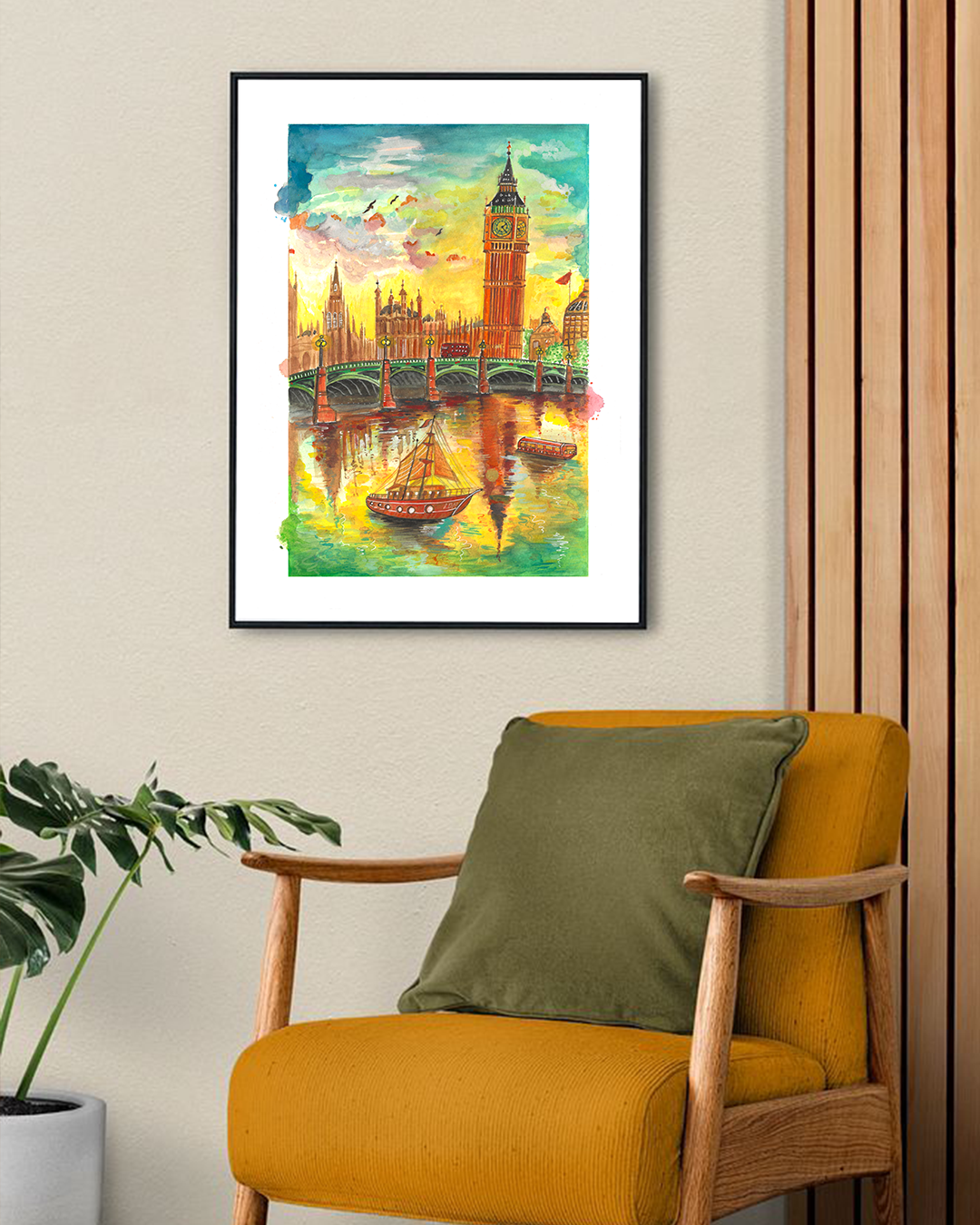 BIG BEN LONDON - WATERCOLOR PRINT- (LIMITED EDITION) - Imagen 4
