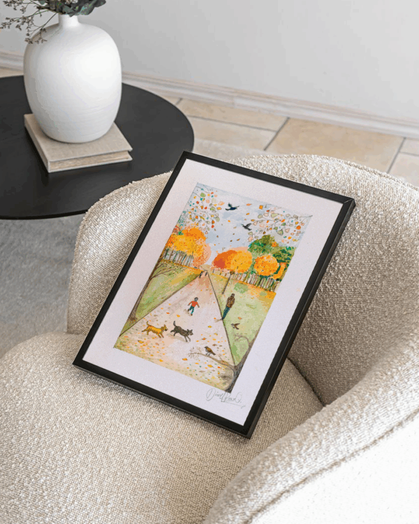 Autumn Walk in Greenwich - Watercolor print- Limited edition - Imagen 7